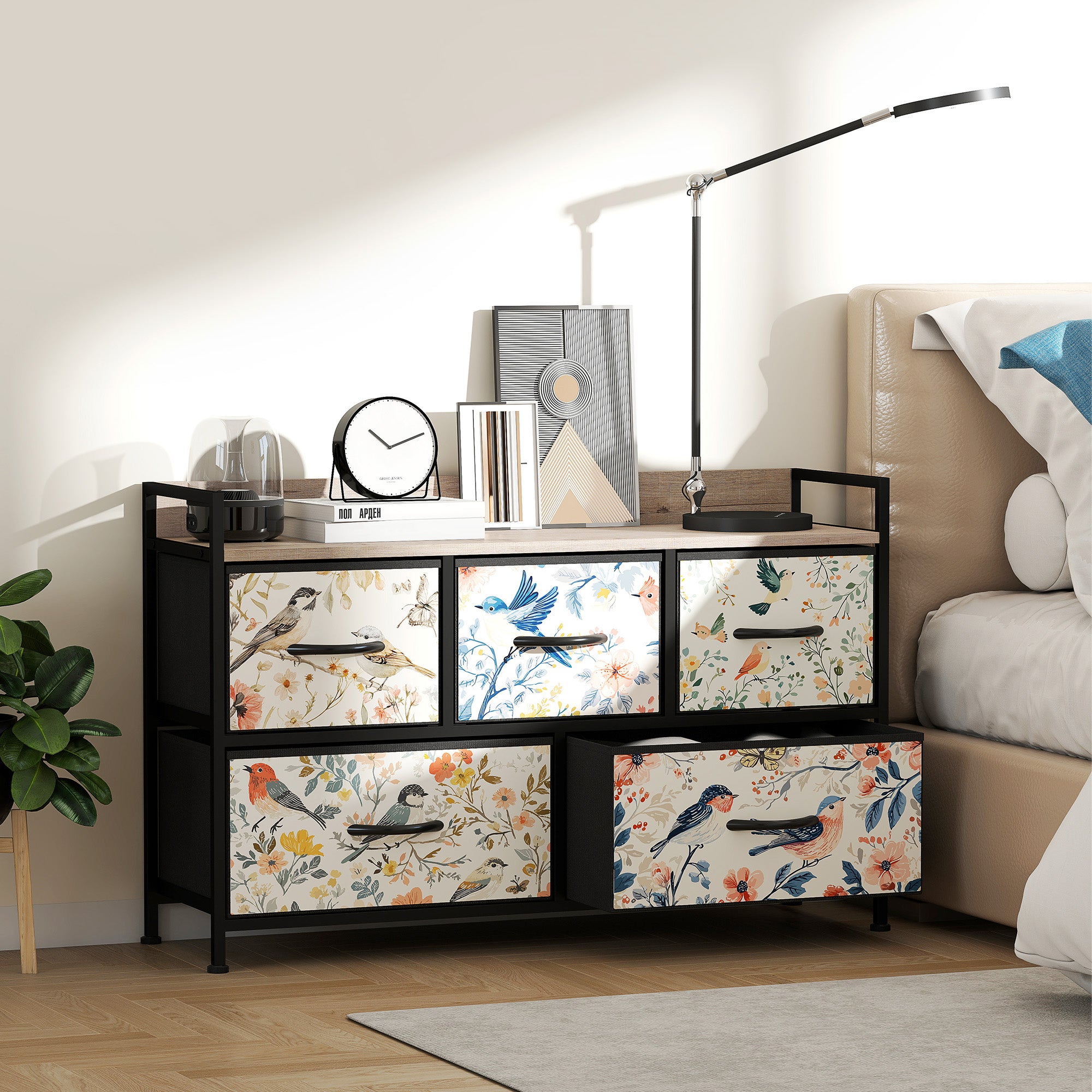 5-Drawer Chest of Drawers - White