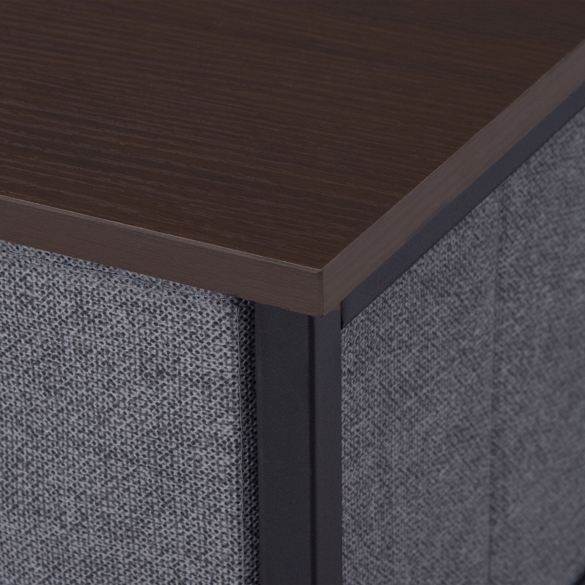 Chest of Drawers with 7 Drawers, Fabric Drawers with Large Storage Space, Drawers Dresser with Metal Frame, Adjustable Feet for Bedroom Living Room, Dark Grey