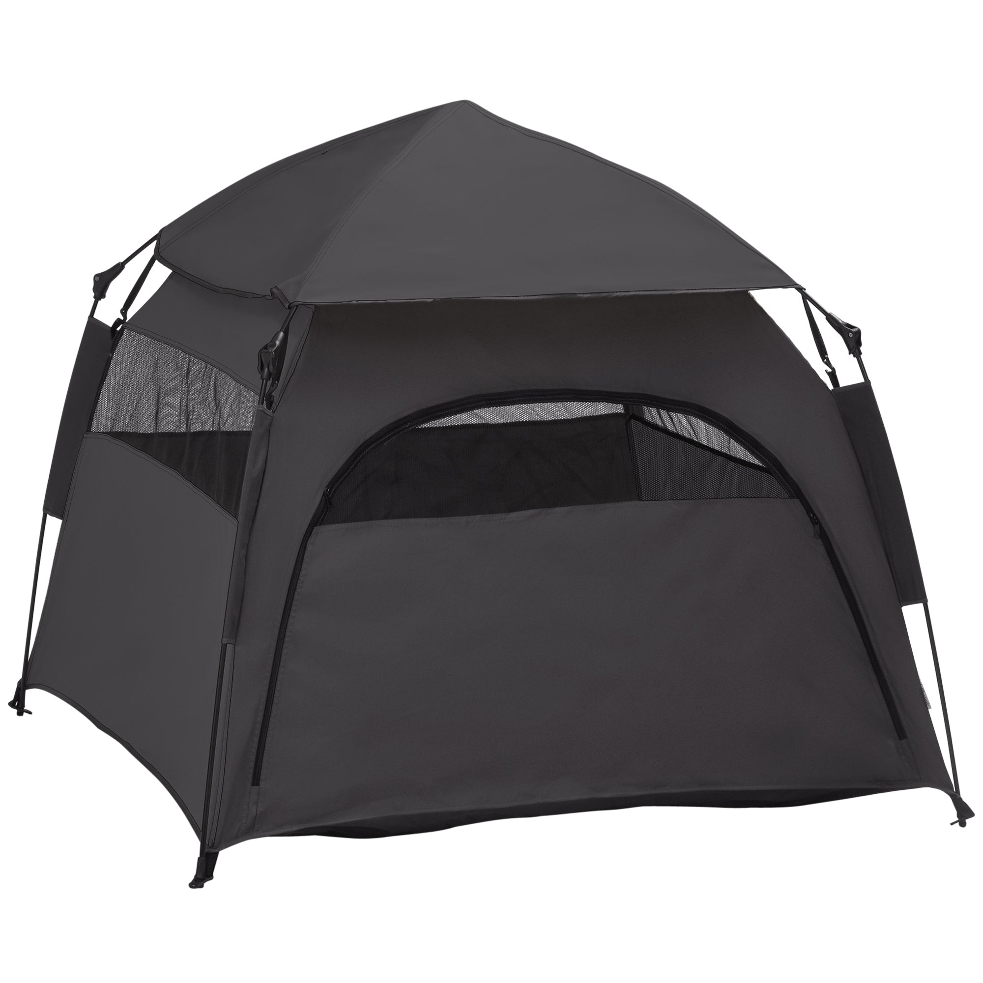 Foldable Dog Cat Tent with Water-Resistant Oxford, Carry Bag for Extra Large Dog, Charcoal Grey