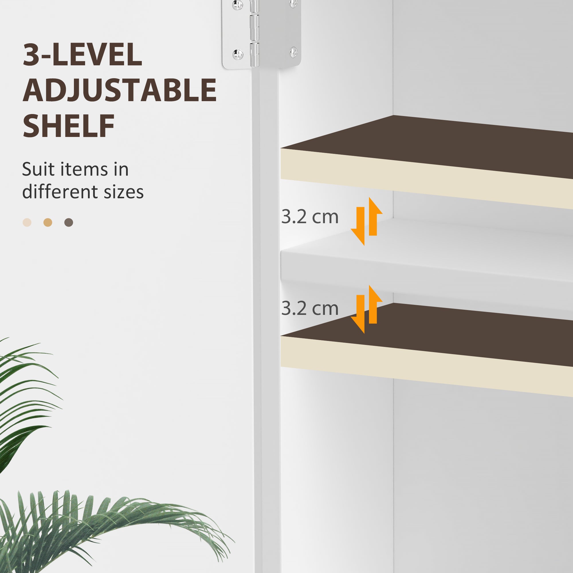 Bathroom Cabinet Wall Mounted, Bathroom Wall Cabinet Medicine Cabinet with 2 Doors, Adjustable Shelf, White