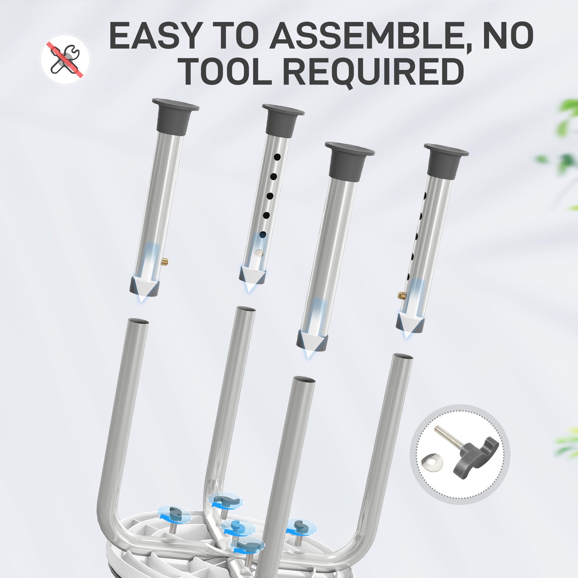 360° Swivel Shower Chair, Height Adjustable Aluminium Shower Stool with Non-Slip Feet for Disabled, Elderly, Grey