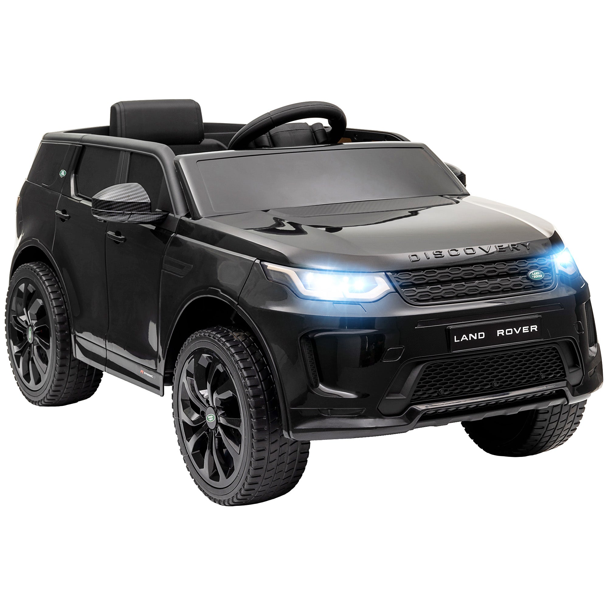 Land Rover Discovery Sport Licensed 12V Kids Ride on Car w/ Remote Control, Lights Music Horn, for 3-6 Years Black