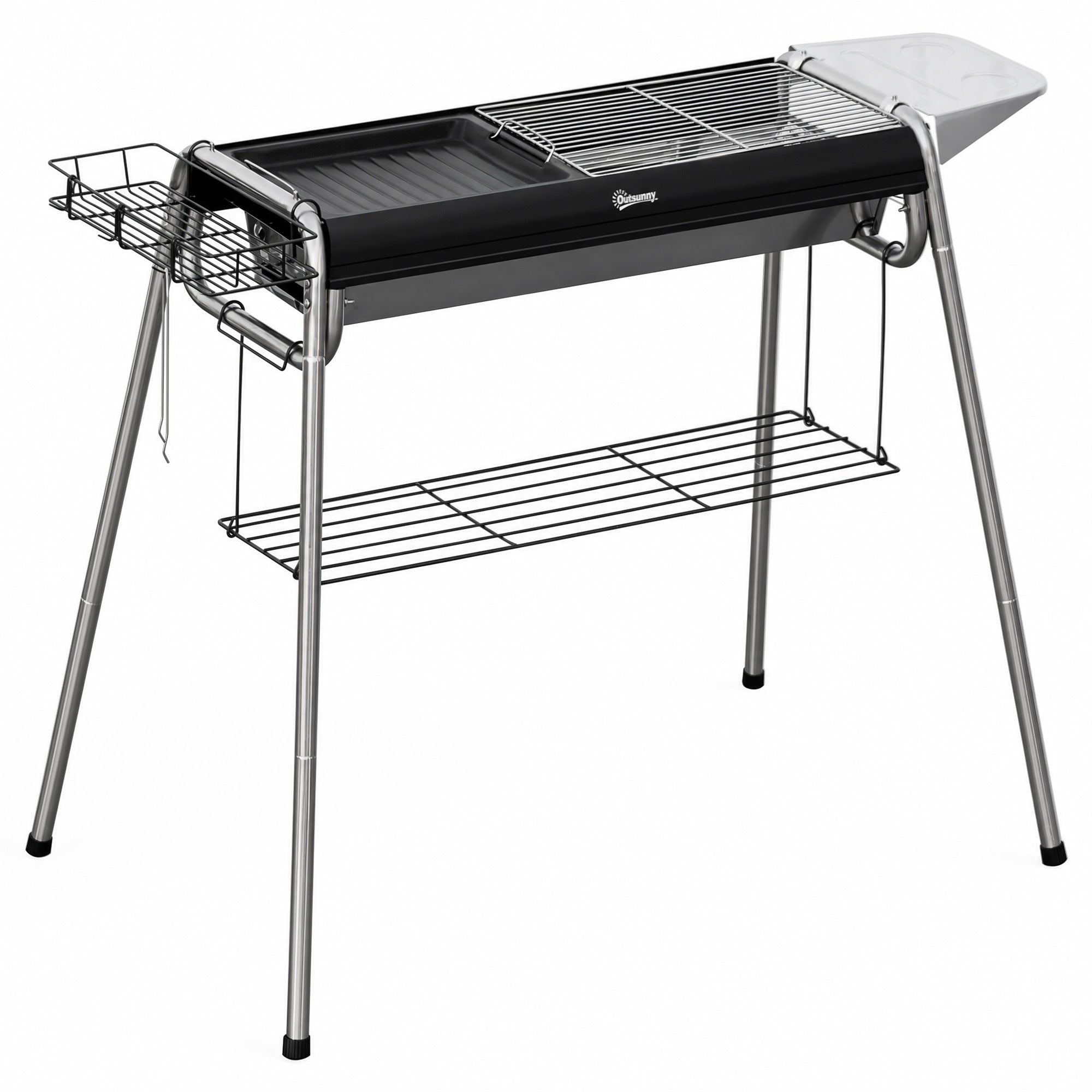 Outsunny Charcoal BBQ Grill - Black