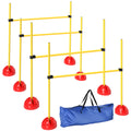 4 Piece Adjustable Dog Agility Hurdle Set with Carry Bag - Yellow