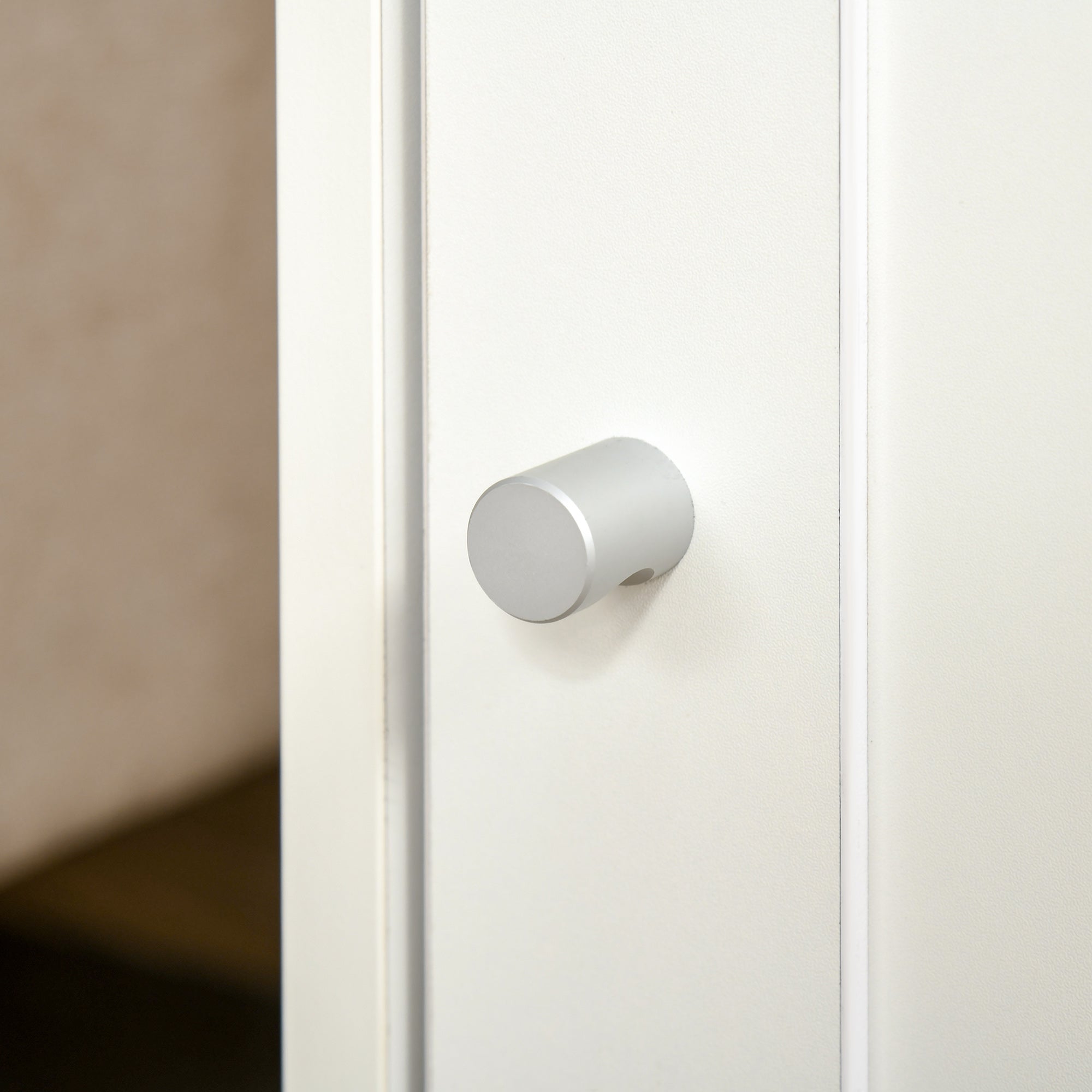 Cat Litter Box Enclosure Washroom Cave House Decorative End Table Wooden Cabinet Indoor with Magnetic Door Multiple Storage Space White