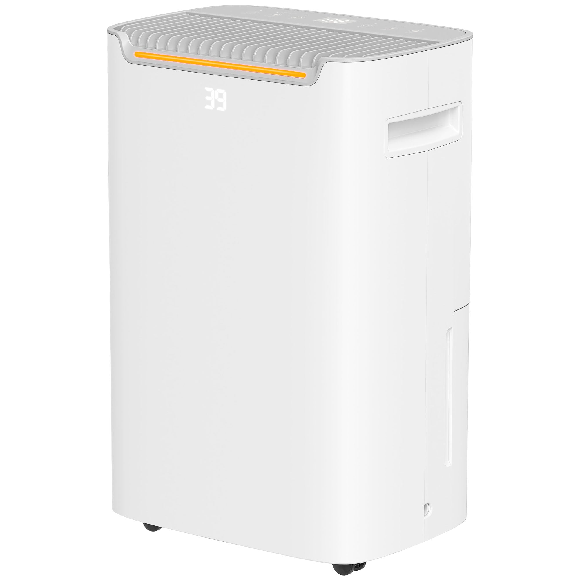 20L/Day Dehumidifier with Continuous Drainage, 2.5L Water Tank, 24H Timer On/off, Digital Humidity Display, Air Filter, Dehumidifier for Home Damp, Bedroom, Condensation, Mould, Laundry Drying