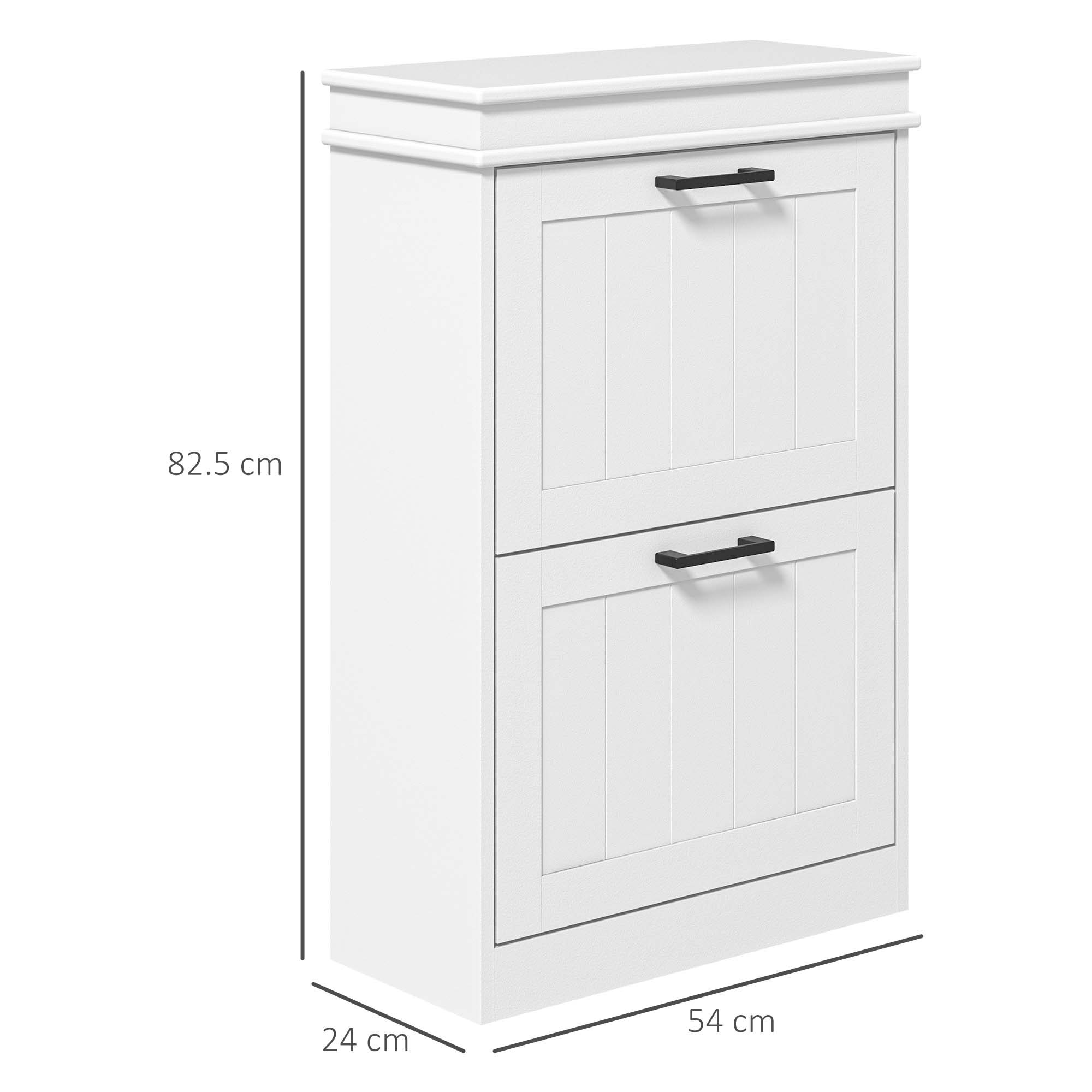Two-Drawer Minimalistic Shoe Storage Cabinet, for 10 Shoes