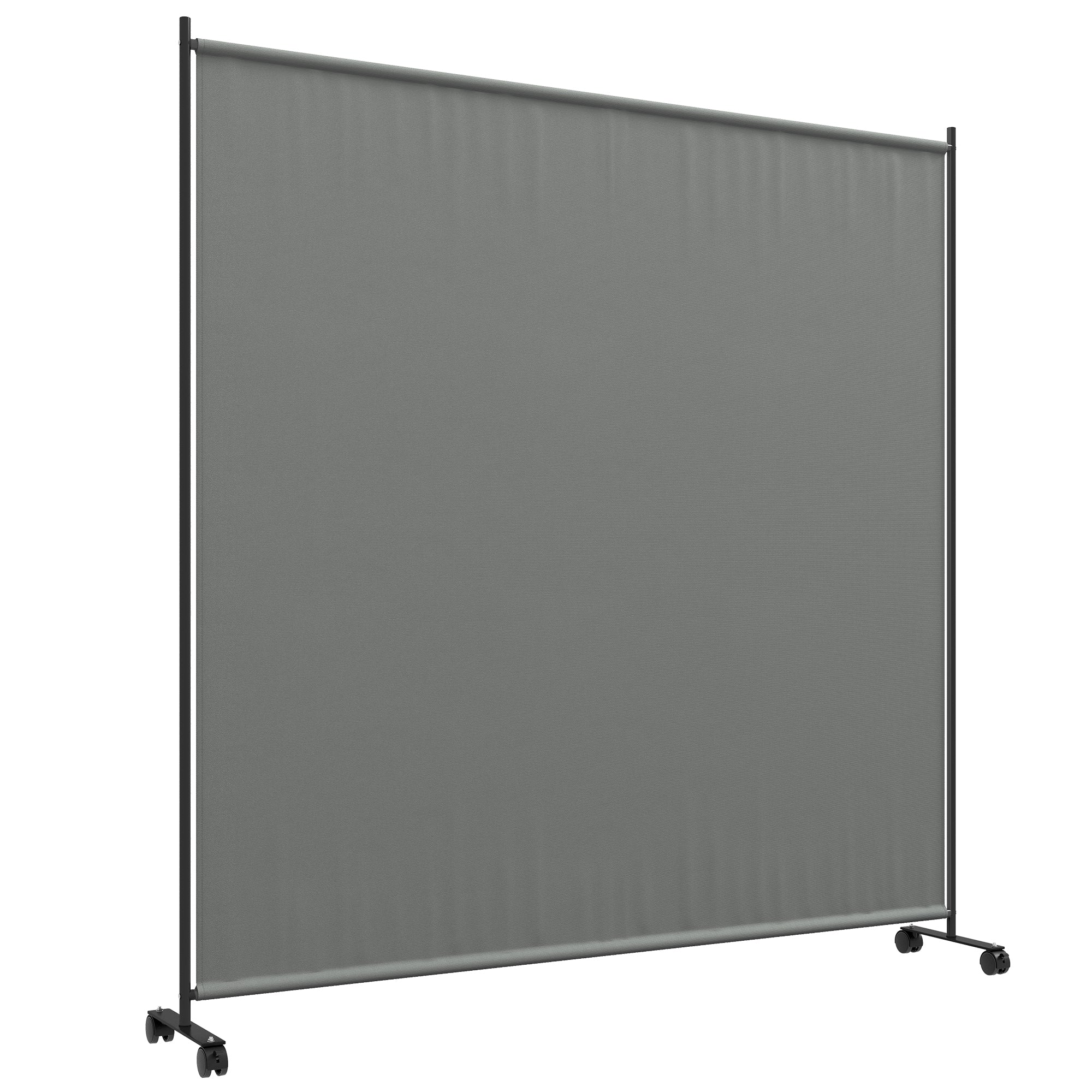 183 x 181cm Outdoor Privacy Screen, with Wheels - Dark Grey