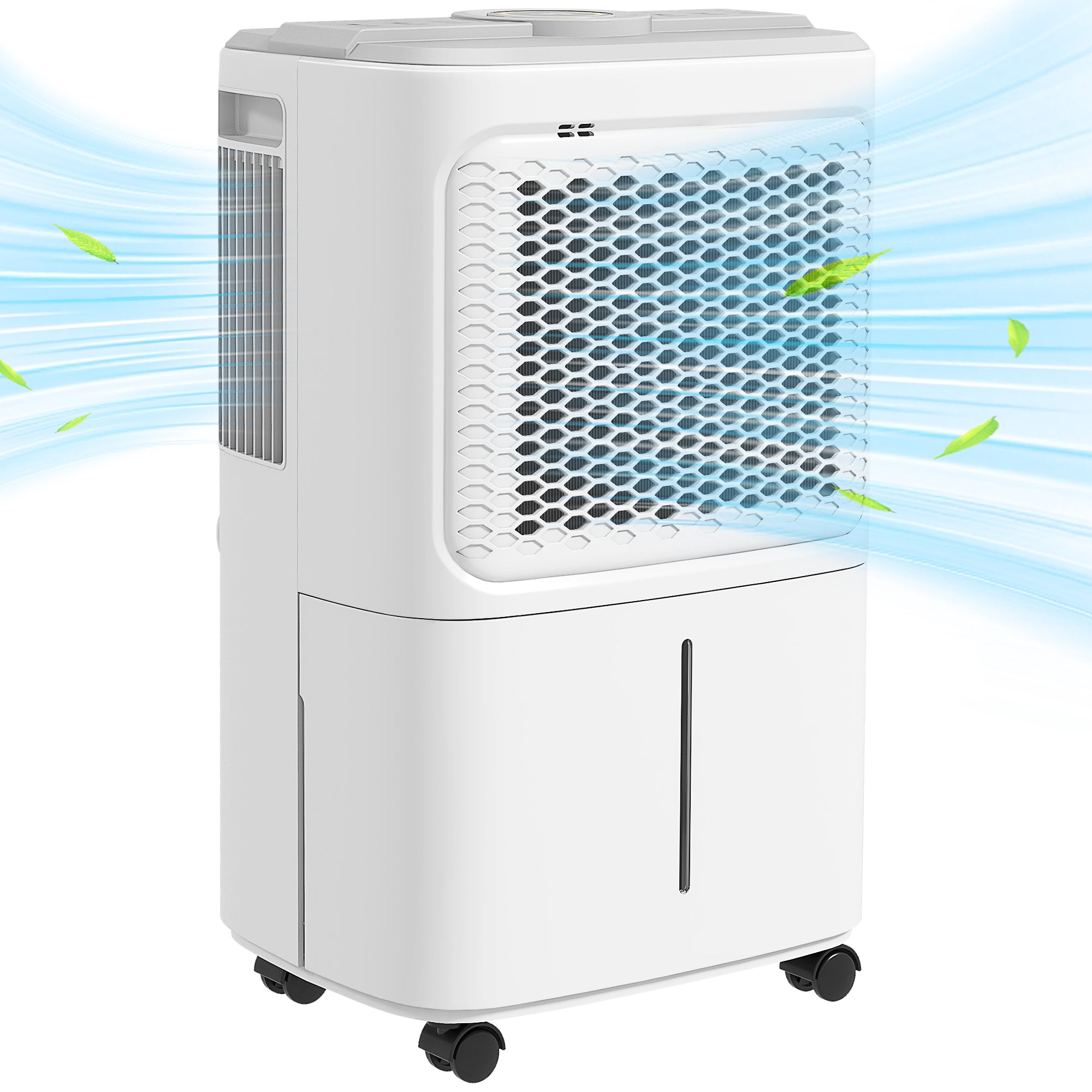 12L/Day Dehumidifier with Continuous Drainage, 1.6L Water Tank, 24H Timer, Digital Humidity Display, Humidity Light, Dehumidifier for Home Damp, Bedroom, Condensation, Mould, Laundry Drying