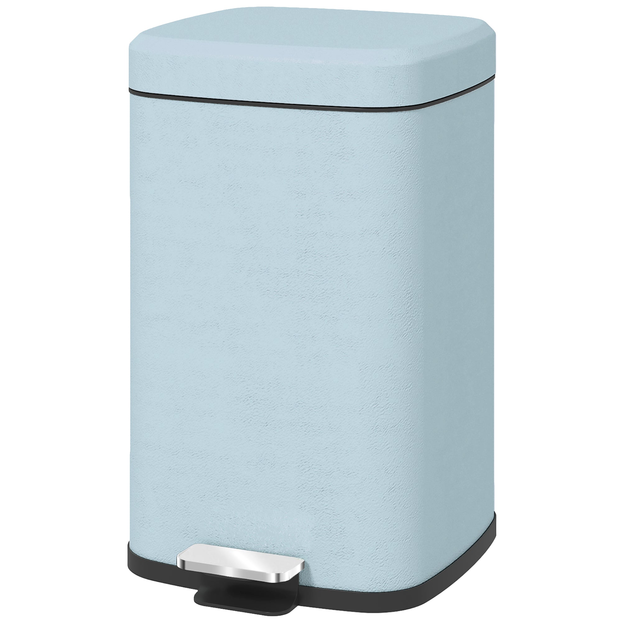 20L Modern Boxy Metal Home Kitchen Bin - Light Green