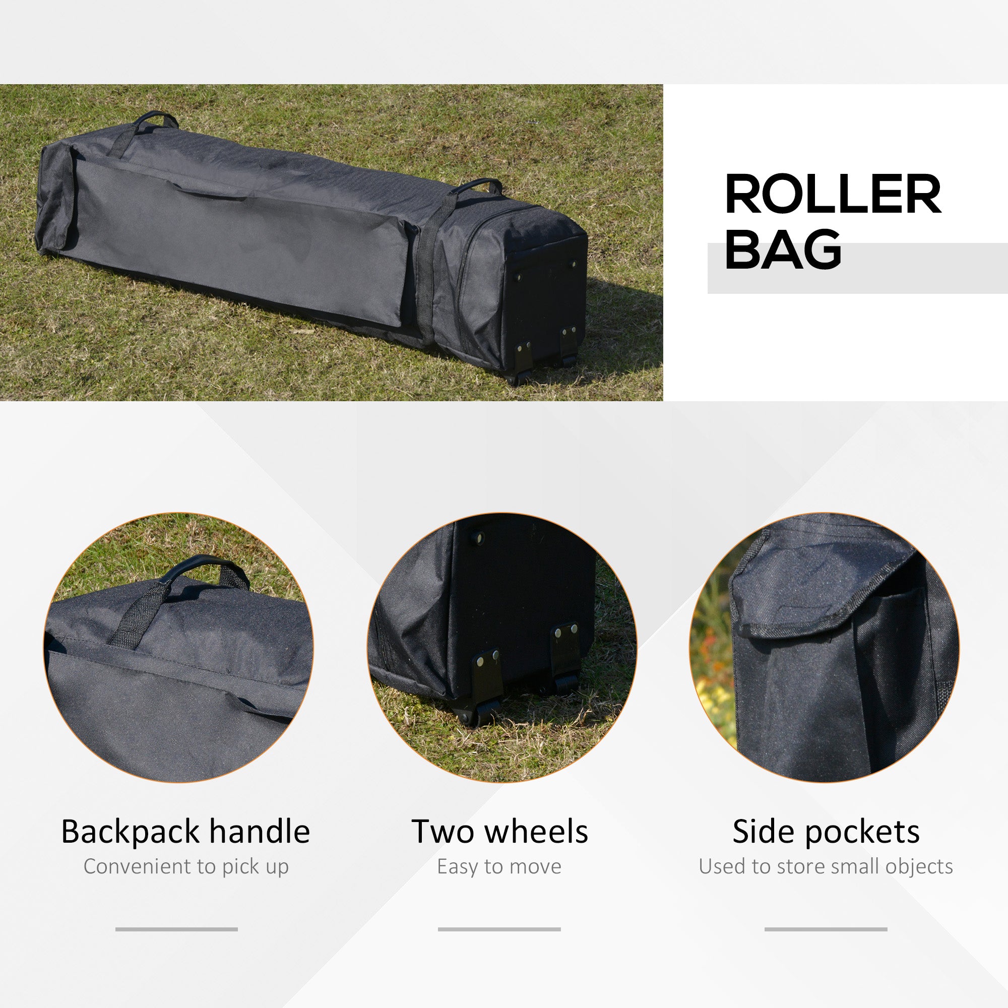 3.6 x 3.6 Metre Pop Up Gazebo with Netting - Adjustable Khaki Sun Shade Shelter