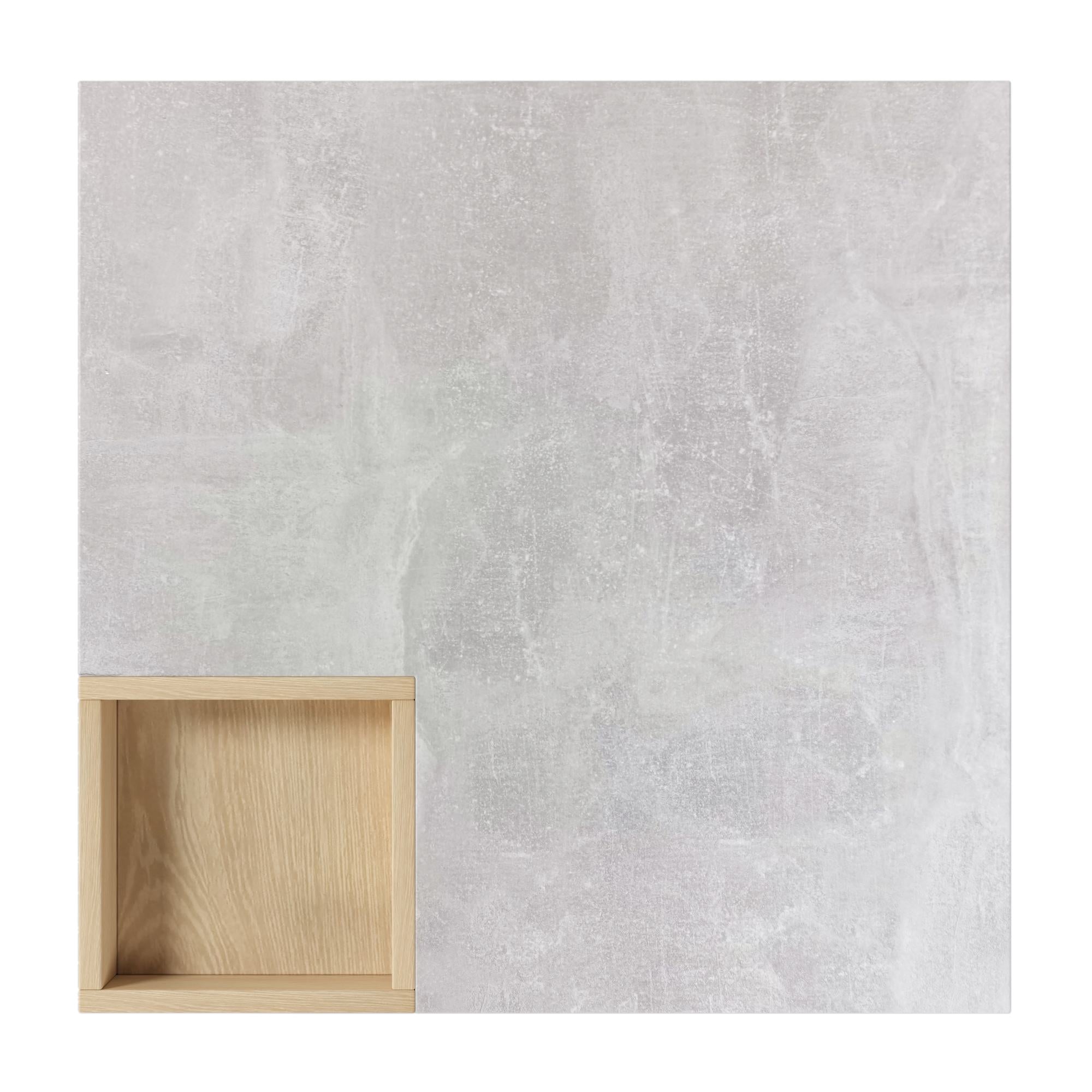 Coffee Table with Removable Storage Box, Modern Design, Sturdy Structure, 72L x 72W x 30H cm, Grey