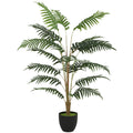 Artificial Fern Topiary Tree, Realistic Artificial Plant in Cement Pot, Fake Plant, 120cm