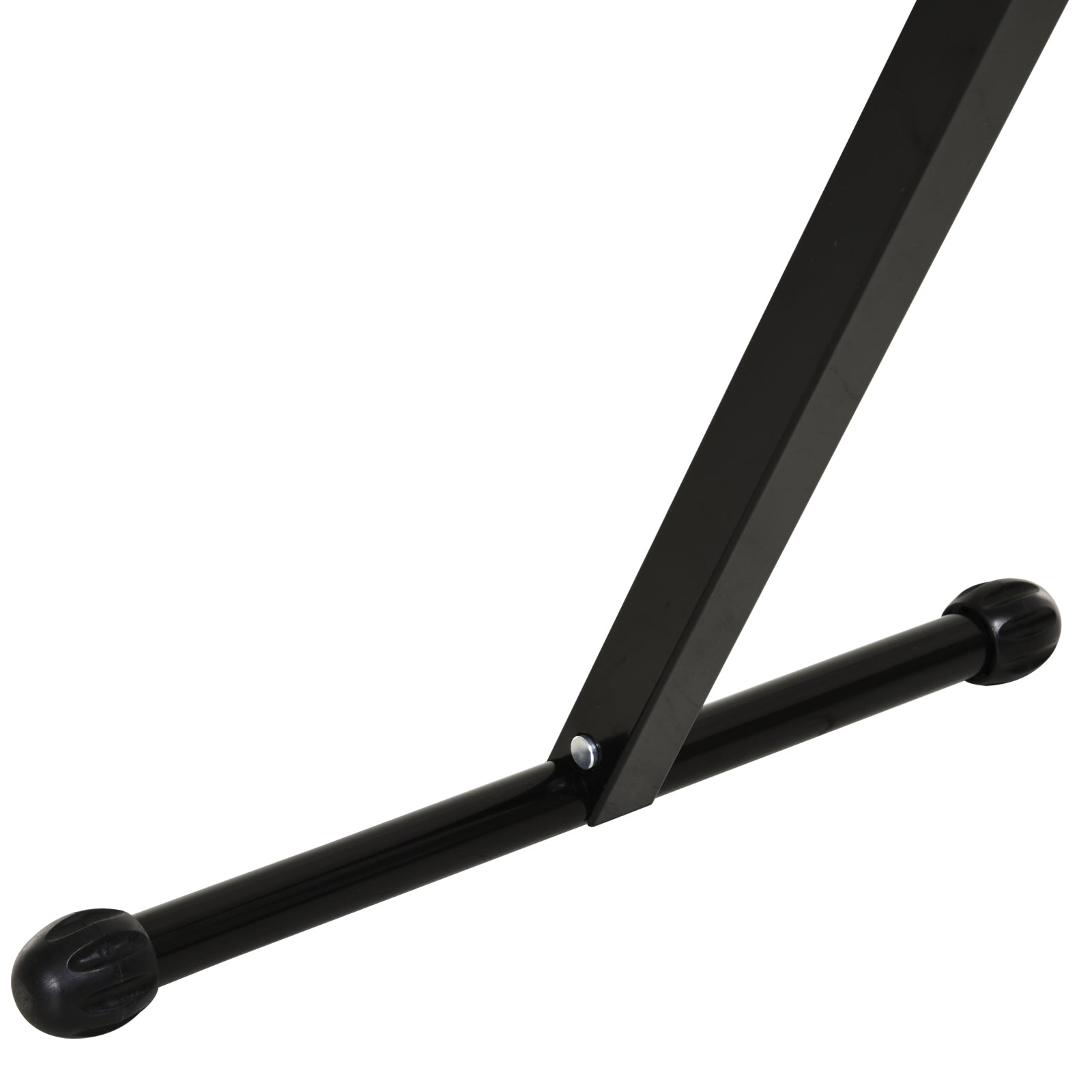 Set of 2 Folding Roller Stand, Material Support Pedestal with Ball Bearing Roller Height Adjustable Portable, Metal Construction, Black