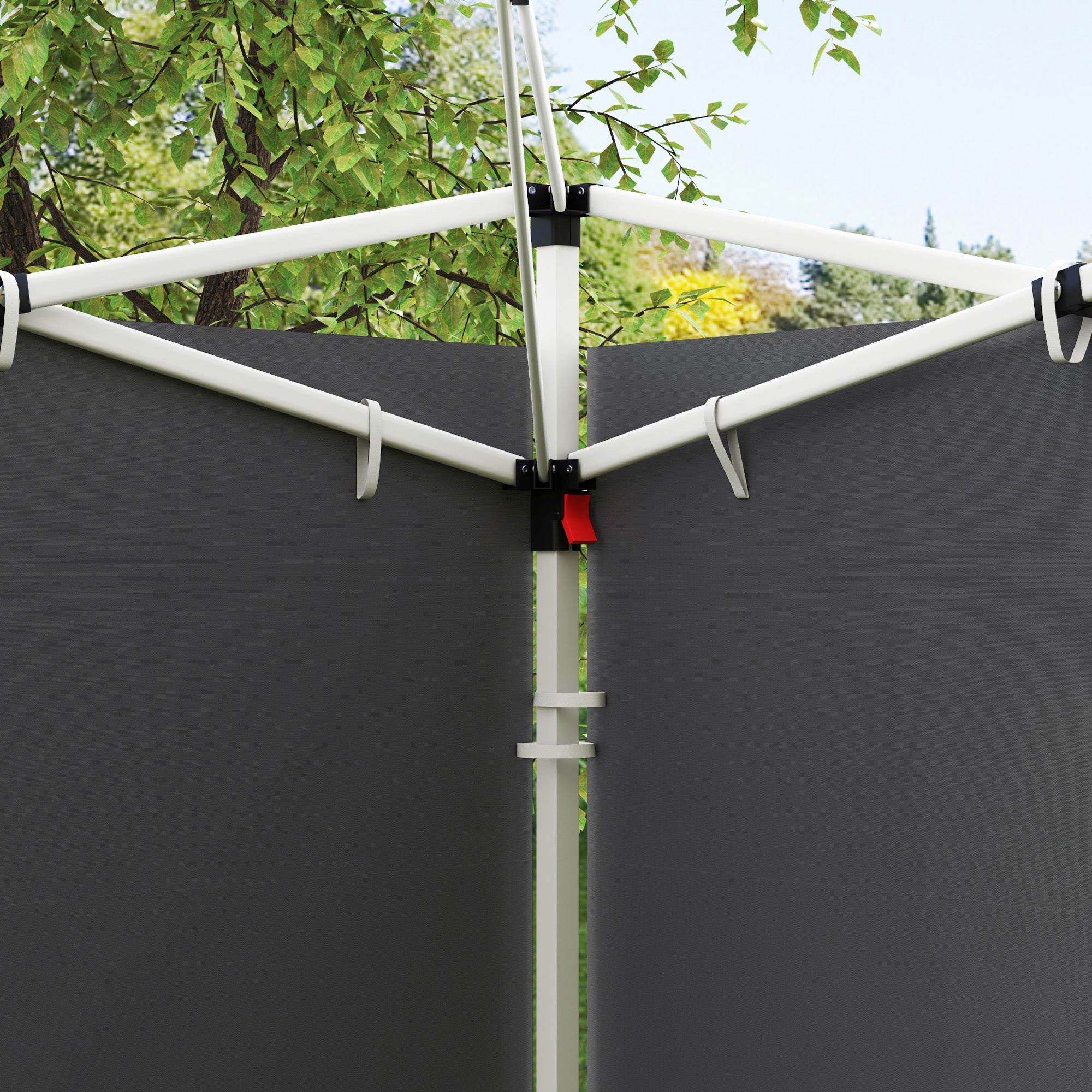 3 Meter Gazebo Replaceable Side Panel Walls with Window - Dark Grey
