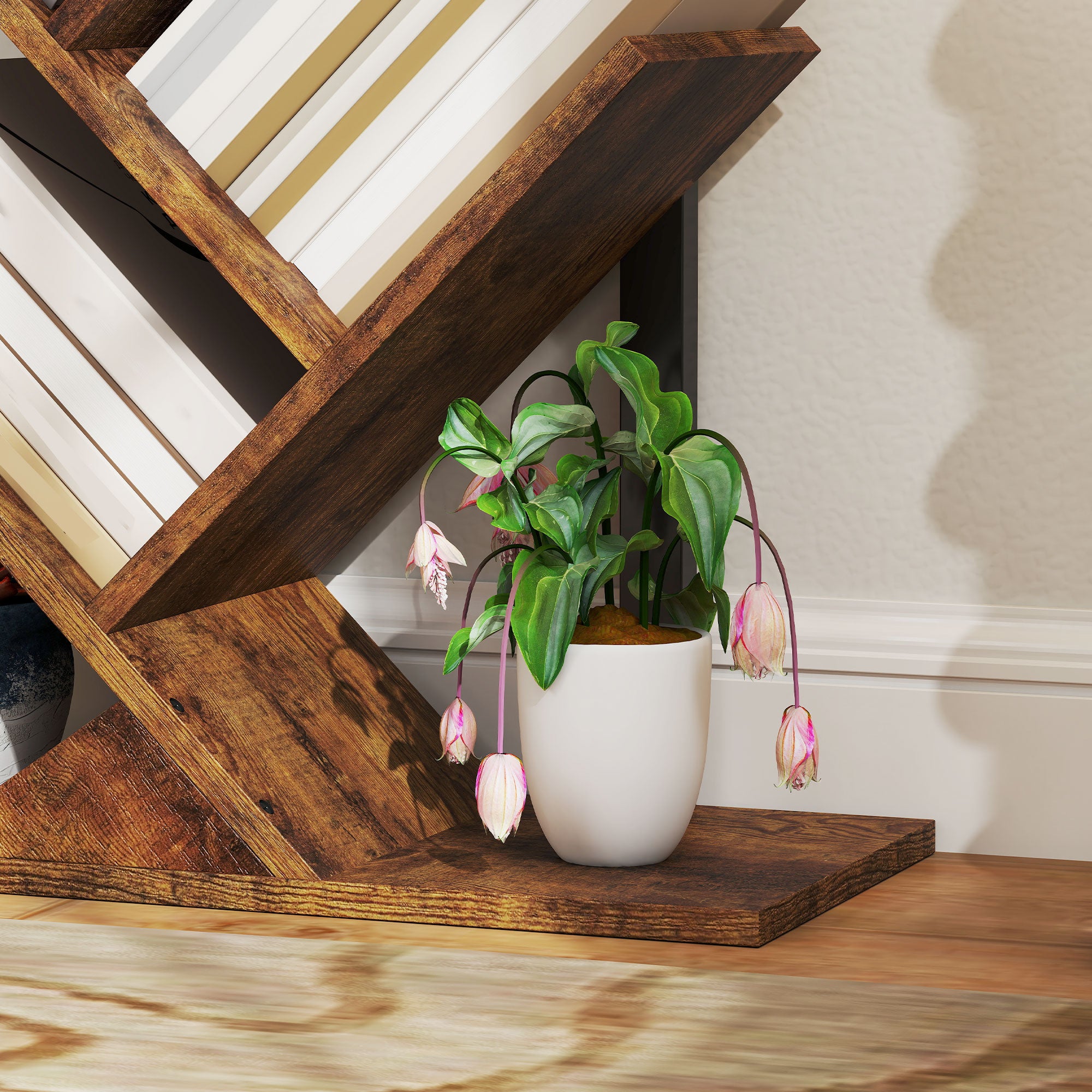 Four-Section Tree Bookcase - Wood-Effect