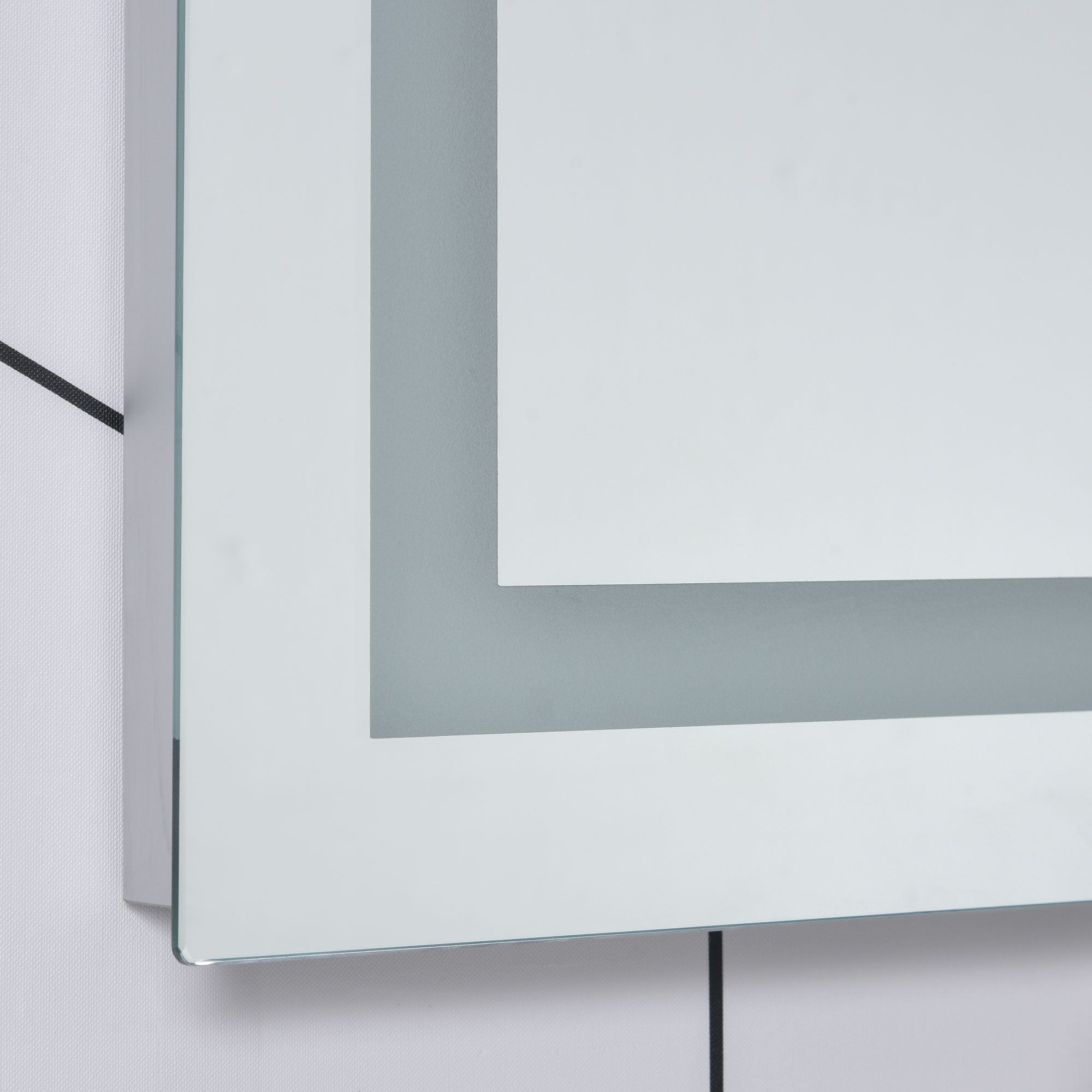 LED Bathroom Mirror, 120Wx60HX4D cm-Silver