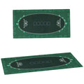Professional Texas Hold'em Poker Table Mat 239.3 x 115.5 cm 12 Player Water-Resistant with Carry Bag - Green