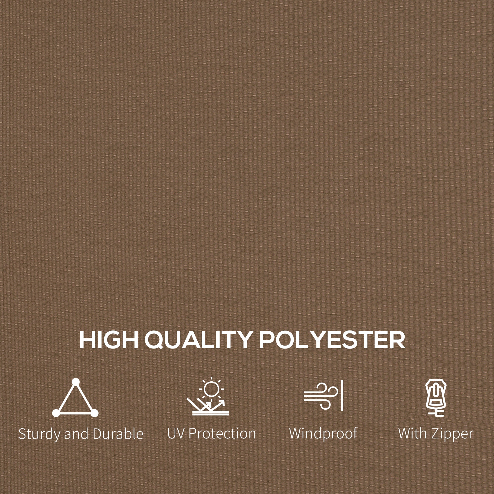 Set of Four Polyester Gazebo Replacement Walls 3x4m - Dark Brown