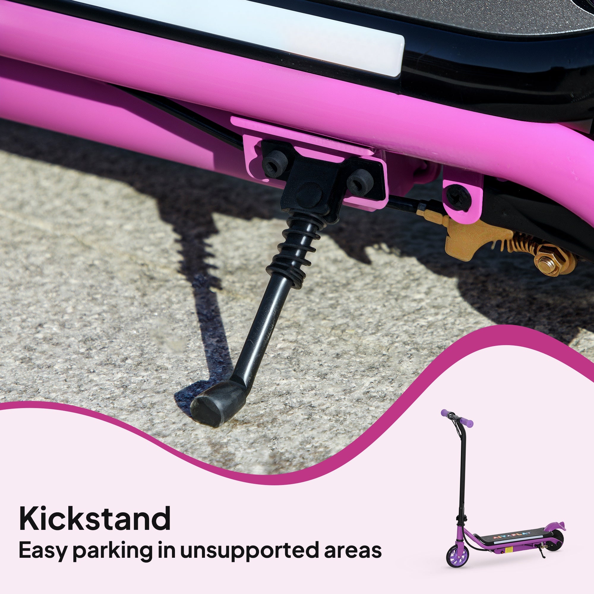 Electric Scooter for Kids Ages 6-14, with Dual Brakes, Flash Wheel and Colourful Light, Kids Electric Scooter E Scooter, Up to 12 KM/H & 10 KM, Purple