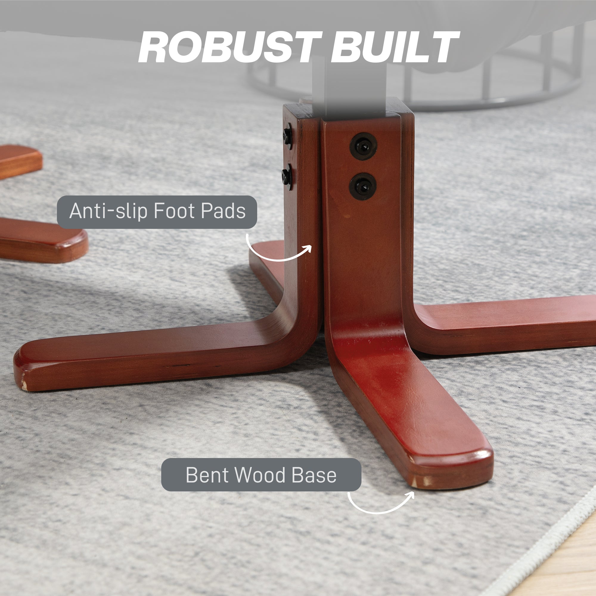 Faux Leather Manual Recliner and Footstool Set - Black