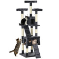 Cat Tree Scratching House Activity Play Centre - Charcoal Grey