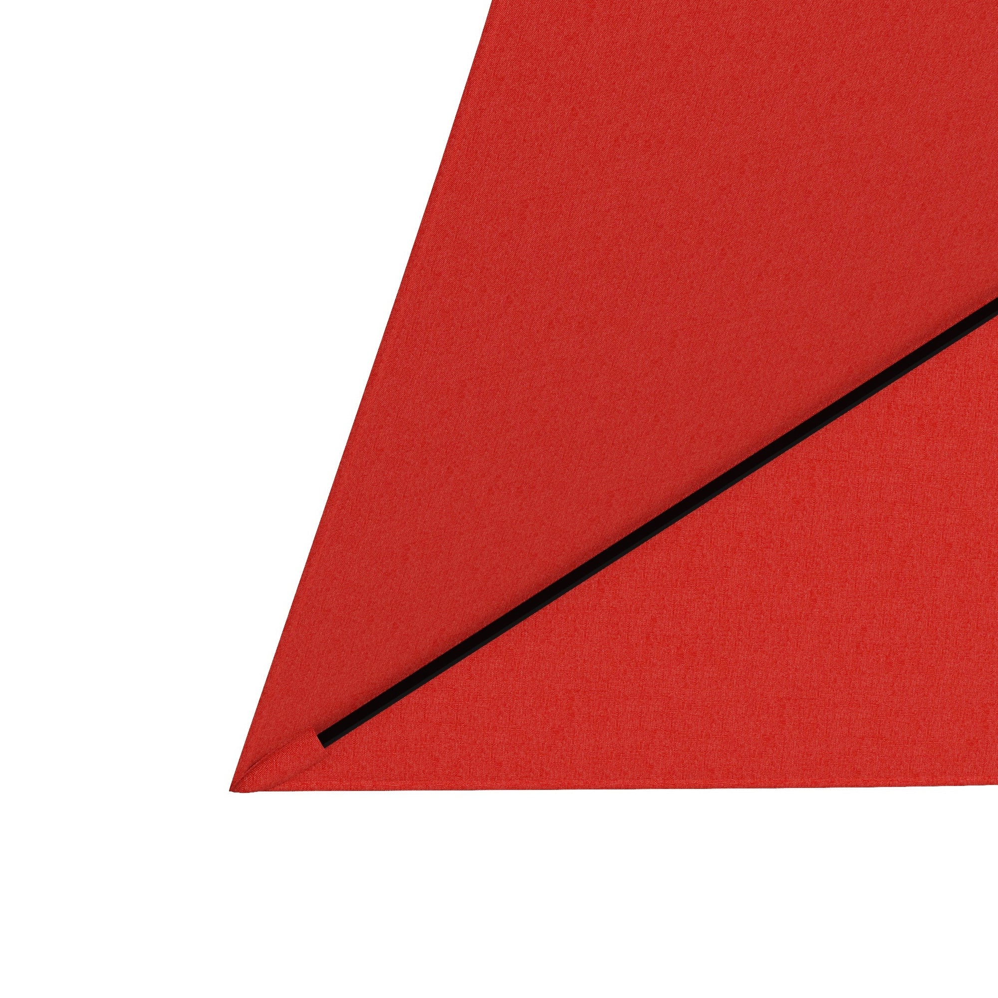 Set of 2 Rectangular Garden Parasol Umbrellas with Tilt - Wine Red