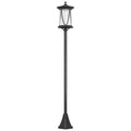 1.3 Metre Solar LED Outdoor Waterproof Lamp Post Light Cool White - Black