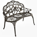Cast Aluminium Garden Bench - Bronze Tone
