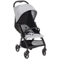Travel Stroller, Lightweight Pushchair, Compact Buggy with Canopy, Basket and Multi-Position Recline, Light Grey