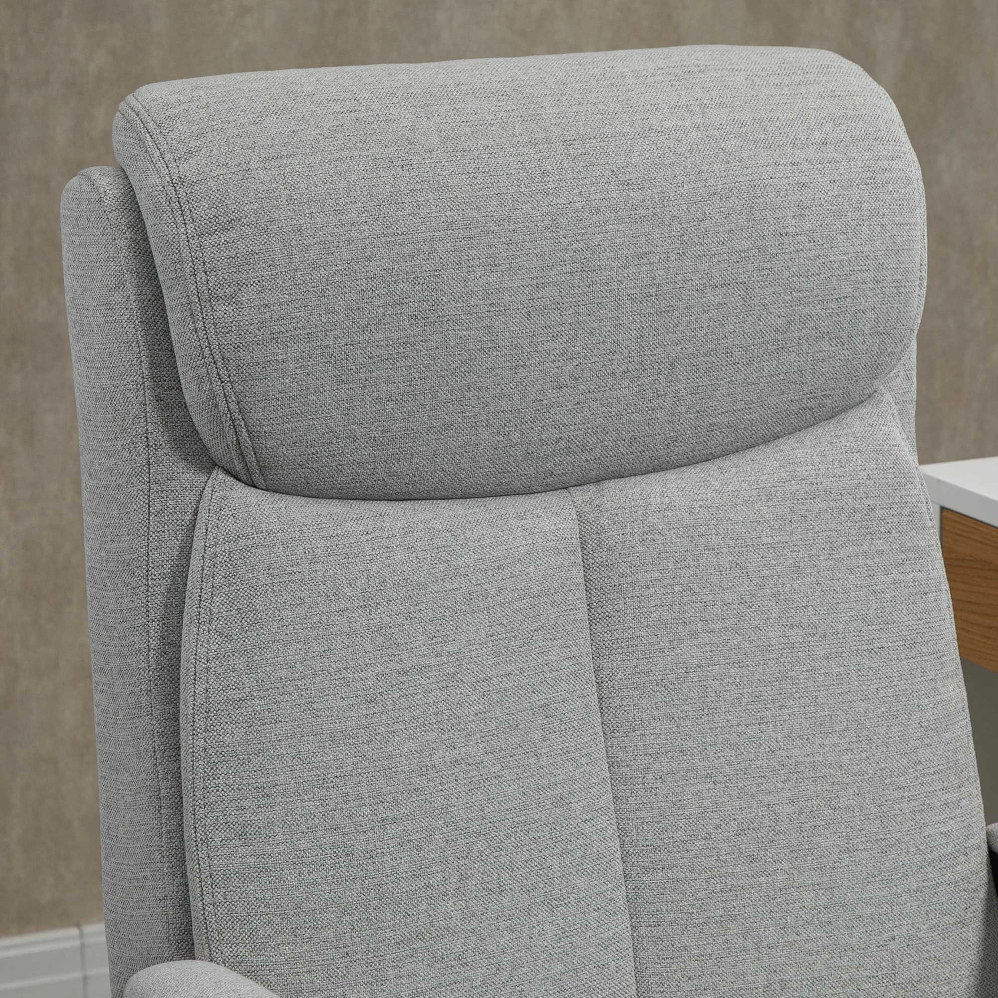 High Back Home Office Chair Swivel Computer Chair Adjustable Height, Light Grey