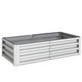 Raised Beds for Garden, Galvanized Outdoor Planters, for Herbs and Vegetables, Use for Patio, Backyard, Balcony, Silver