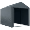 1.6 x 2.2m Garden Storage Shed Tent with Accessories - Dark Grey