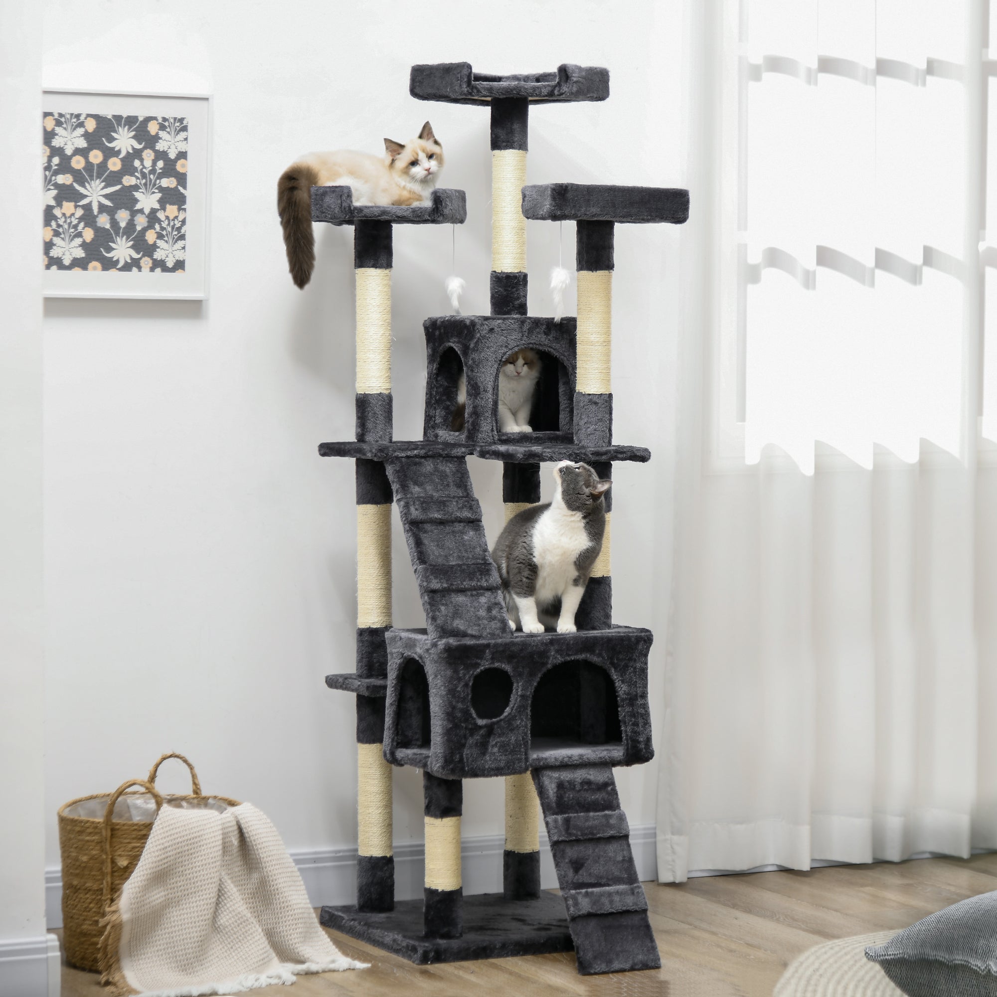 Cat Tree Scratching House, Activity Play Centre