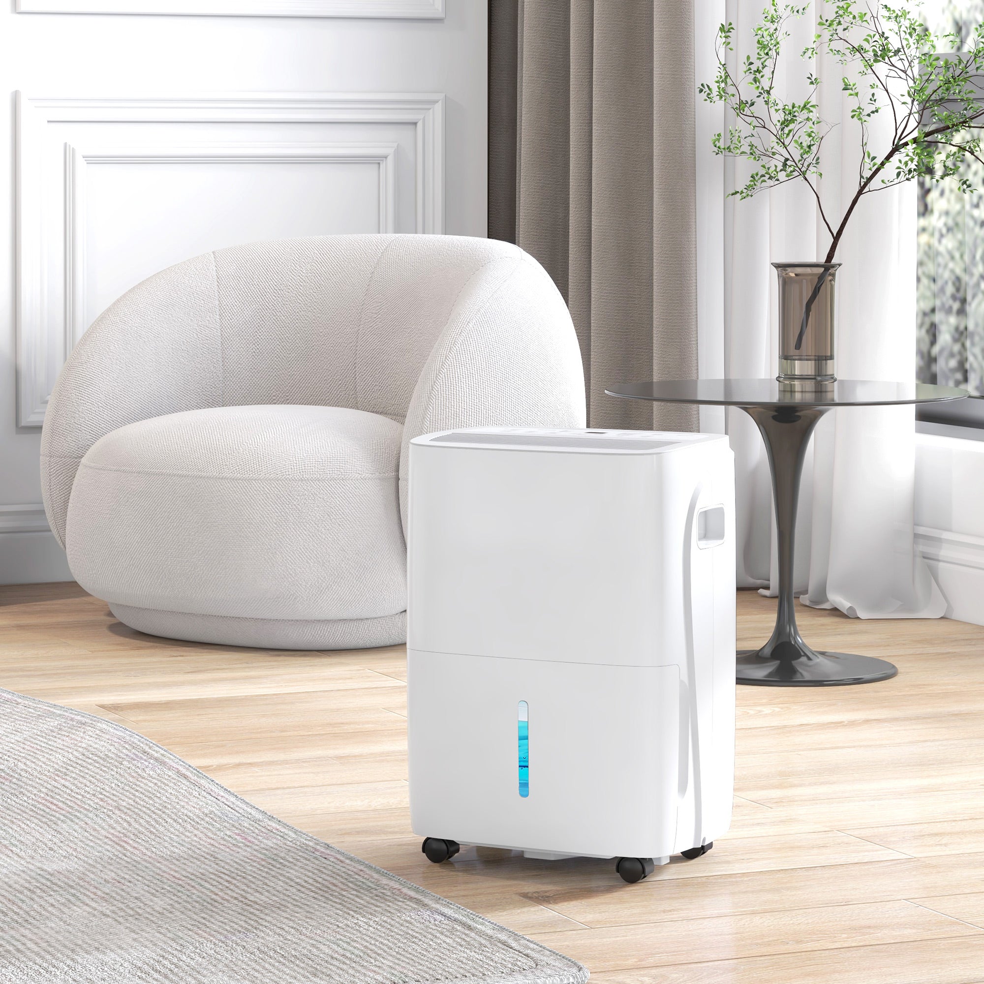 30L/Day Dehumidifier with Auto-Clean Filter, Continuous Drainage, 4L Water Tank, 24H Timer, Digital Humidity Display, Dehumidifier for Home Damp, Bedroom, Condensation, Mould, Laundry Drying