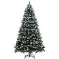 7ft Snow-Dipped Artificial Pine Christmas Tree - Green