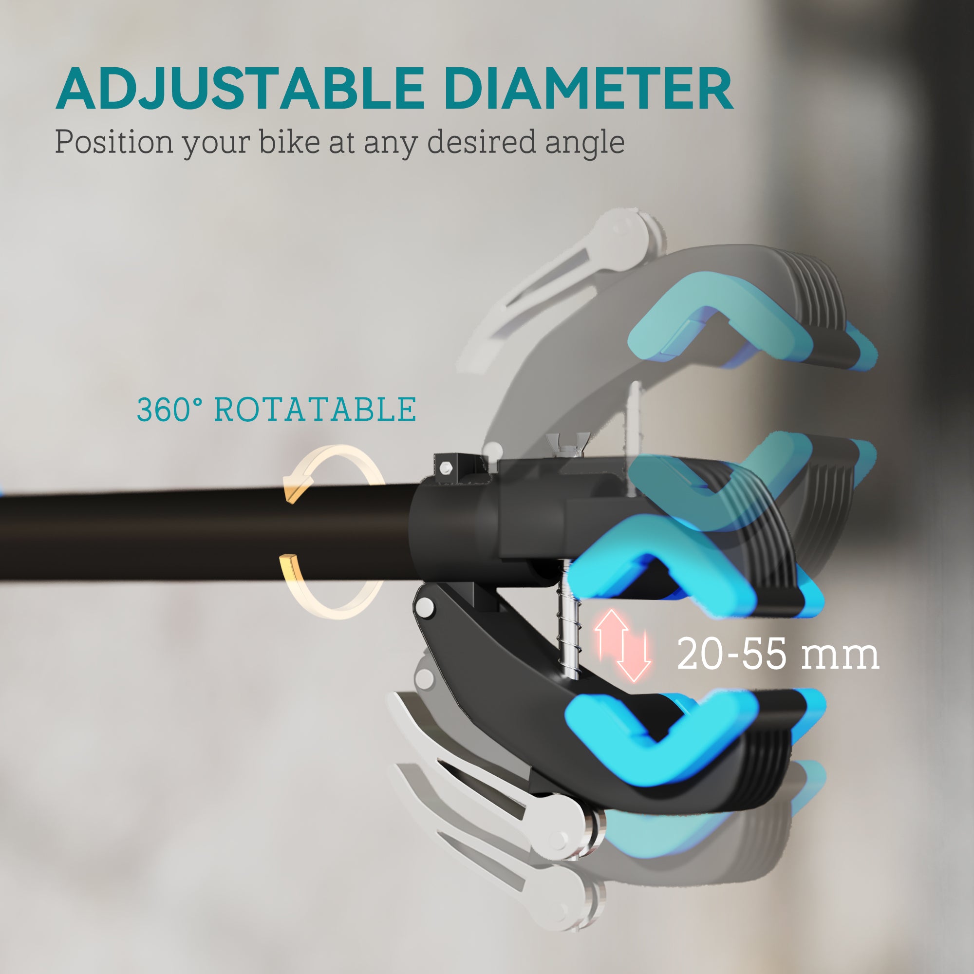 Bike Repair Stand, Wall Mount Bicycle Repair Rack with Adjustable Clamp, Bicycle Maintenance Rack for Road Mountain Bike, Bike Workstand for Home Garage or Workshop