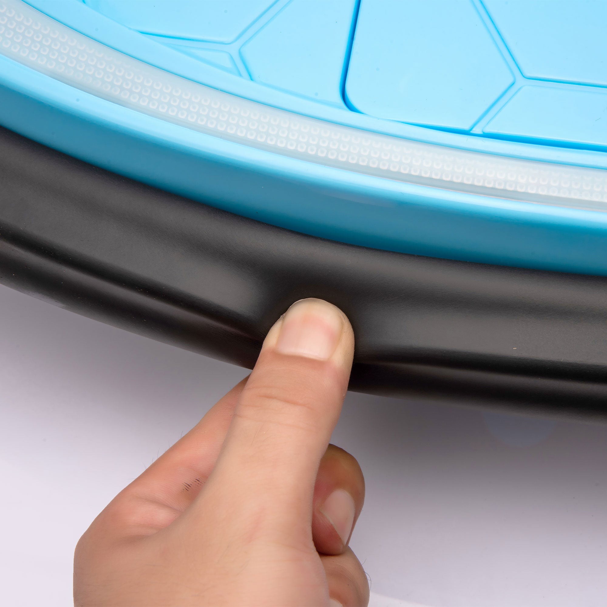 360° Rotation Kids Bumper Car, 12V Waltzer Car with Remote Control, Dual Joysticks, Music Lights - Light Blue