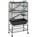 5 Tier Large Hamster Cage on Wheels with 17 cm Deep Tray, Storage Shelf for Syrian, Gerbil, Rats