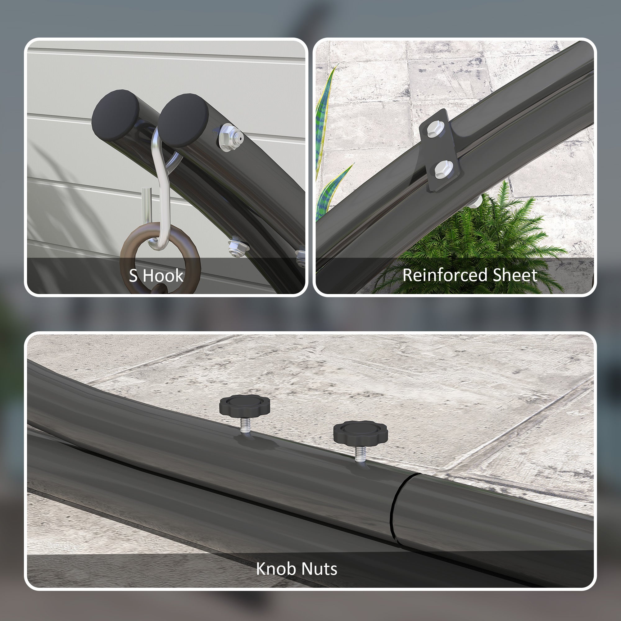 Heavy Duty Hammock Chair Stand with Extra Large Base - Black