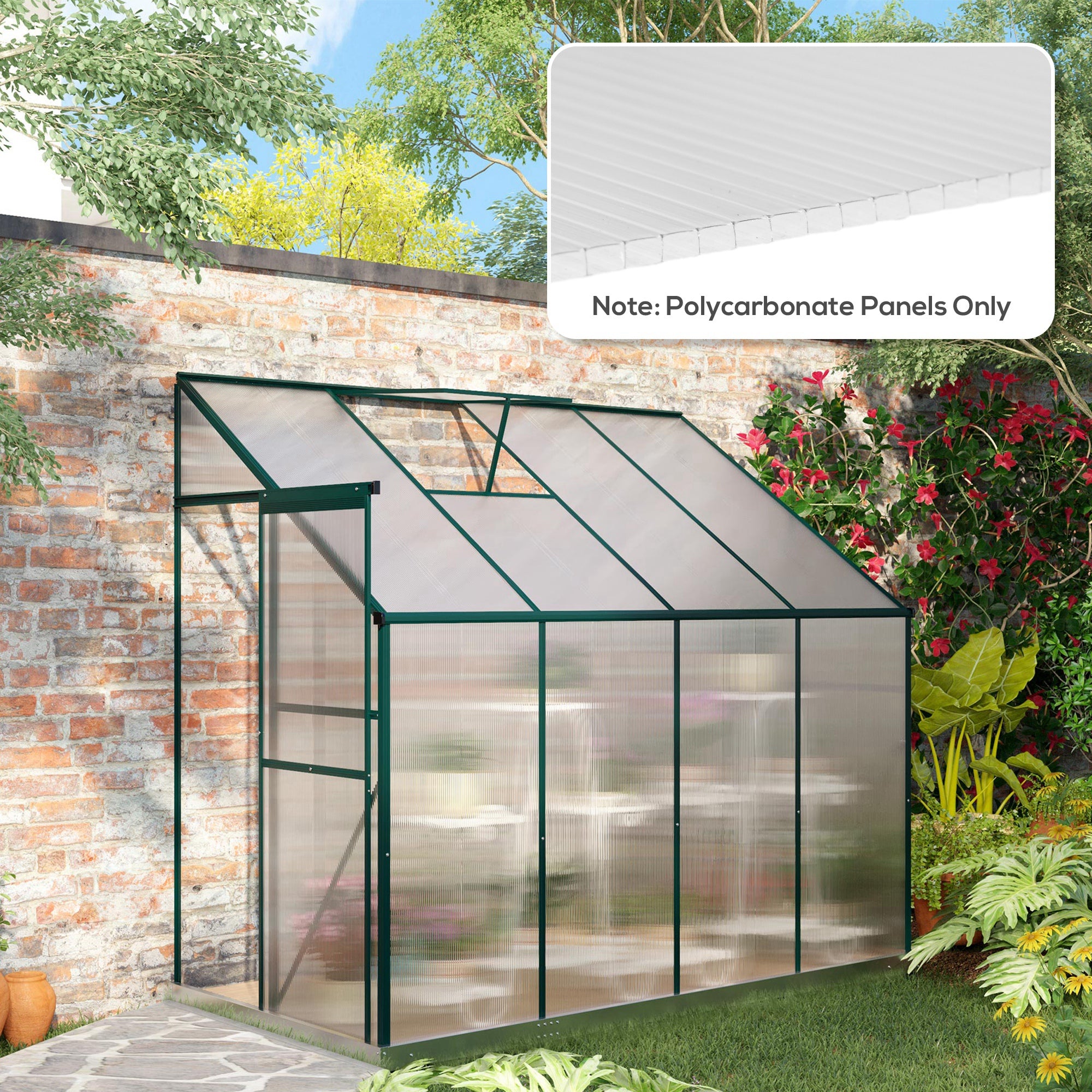 14 Pieces Polycarbonate Sheets, 121 x 61 x 0.4cm Twin-Wall Plastic Roofing Sheets, 10m² Replacement Greenhouse Panels, Waterproof and UV Protection, Clear