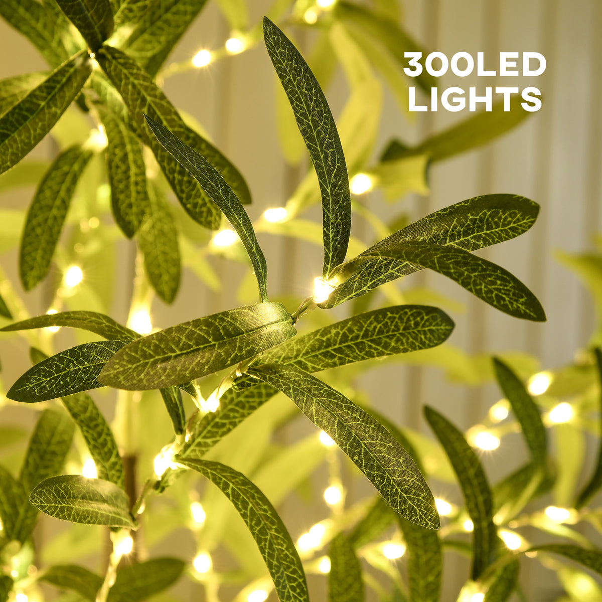300 LED Decorative Artificial Olive Tree Light 180cm - Green