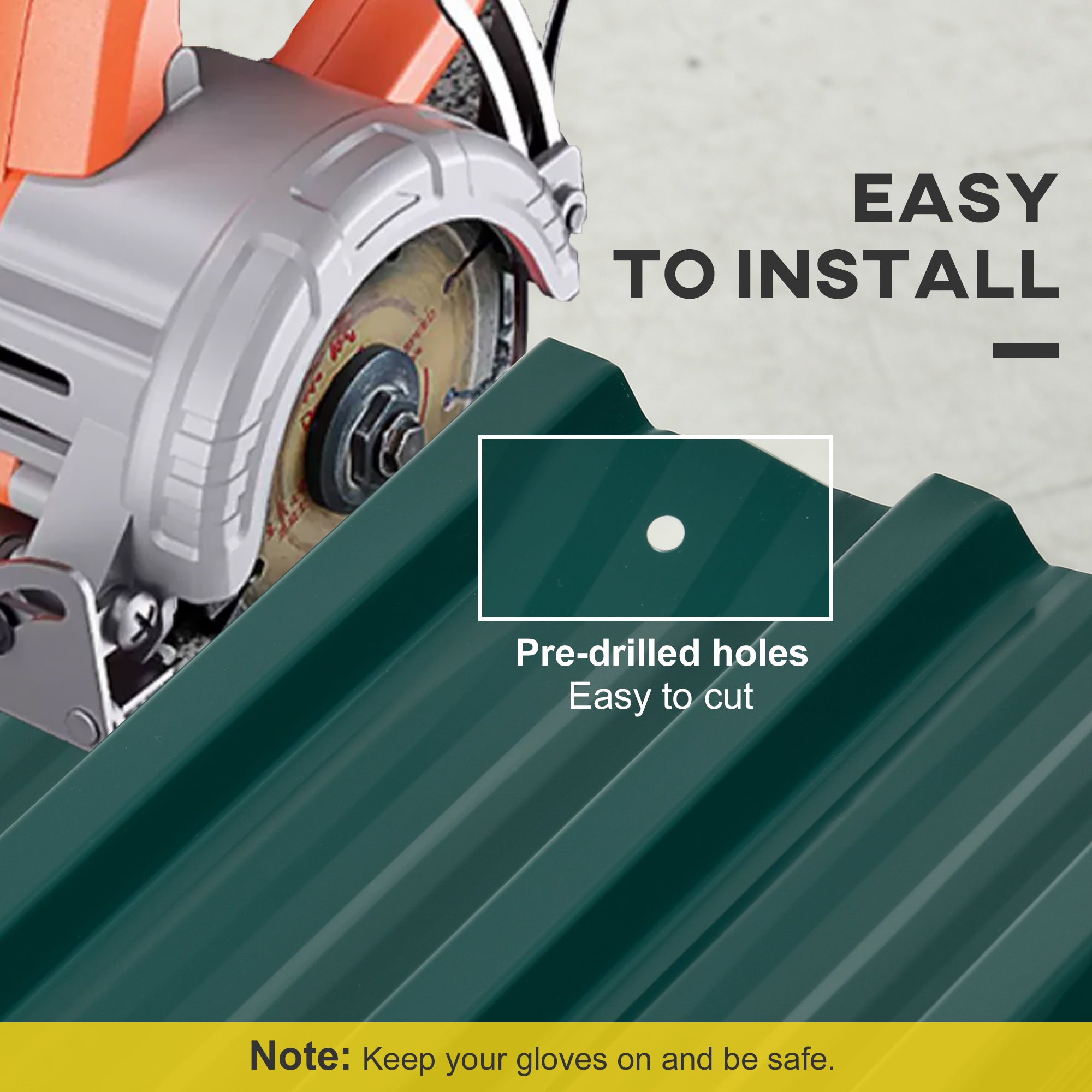 Pack of 24 Galvanised Corrugated Roofing Sheets for Greenhouse - Green