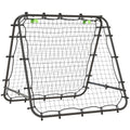 Double Sided Football Rebounder Net with 5 Adjustable Angles - Black