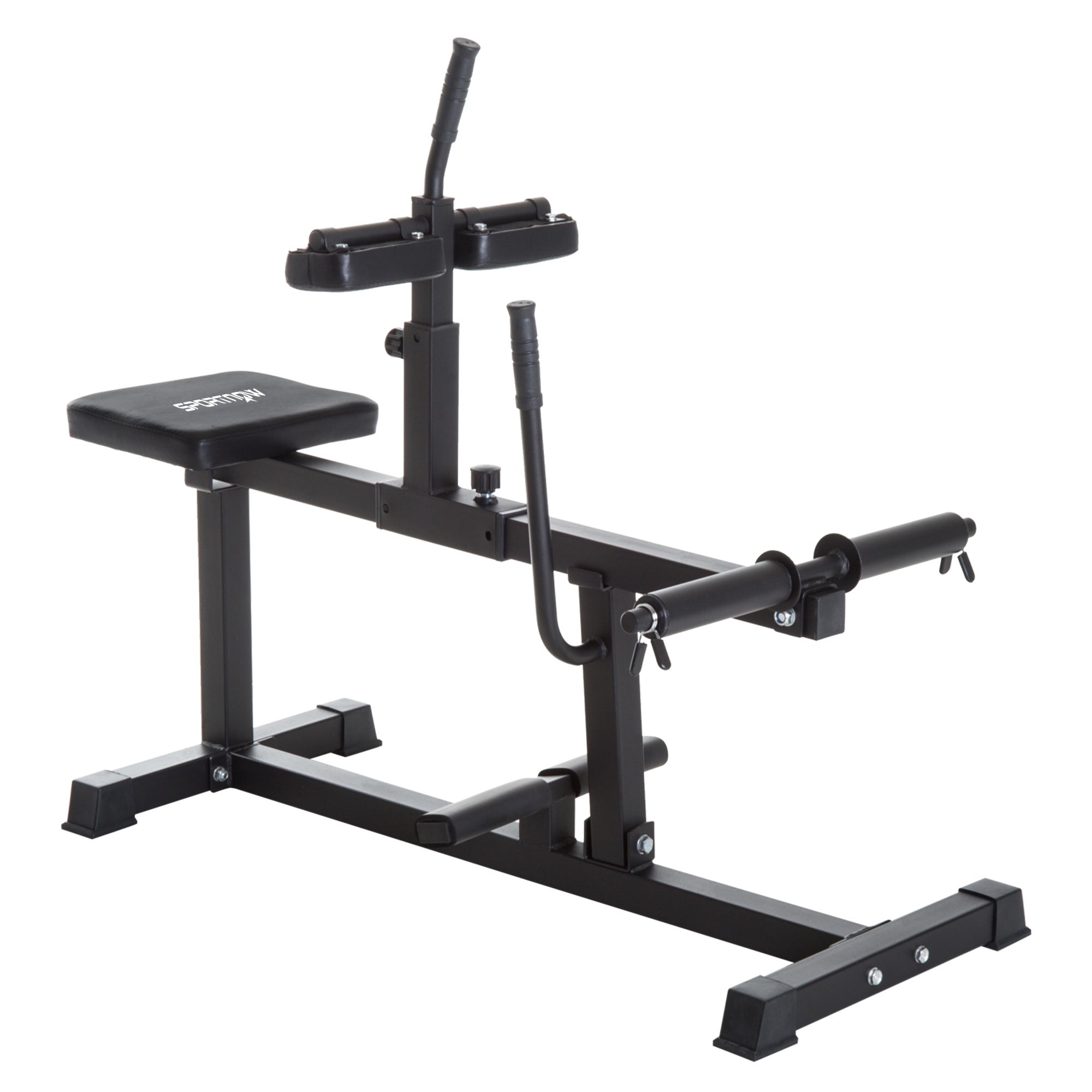 Seated Leg Extension Machine, Adjustable Leg Raise Machine and Curl Machine with Plate Loaded for Hip, Lower Body and Home Gym Workout
