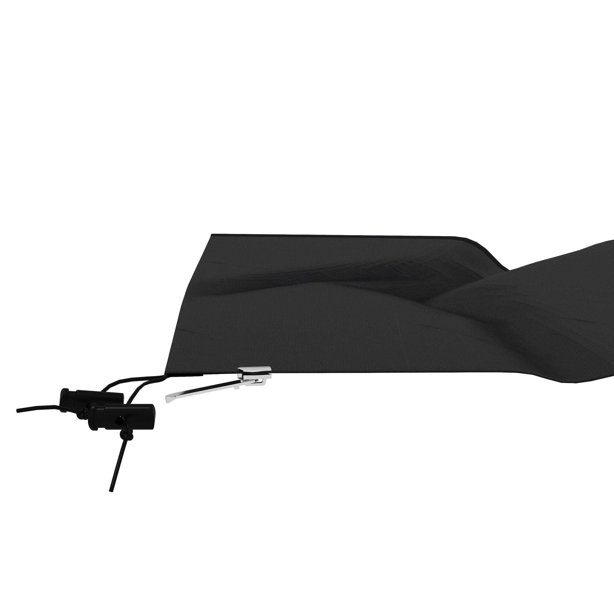 Waterproof Outdoor Parasol Cover with Zipper and Buckle 420D Oxford Fabric - Black