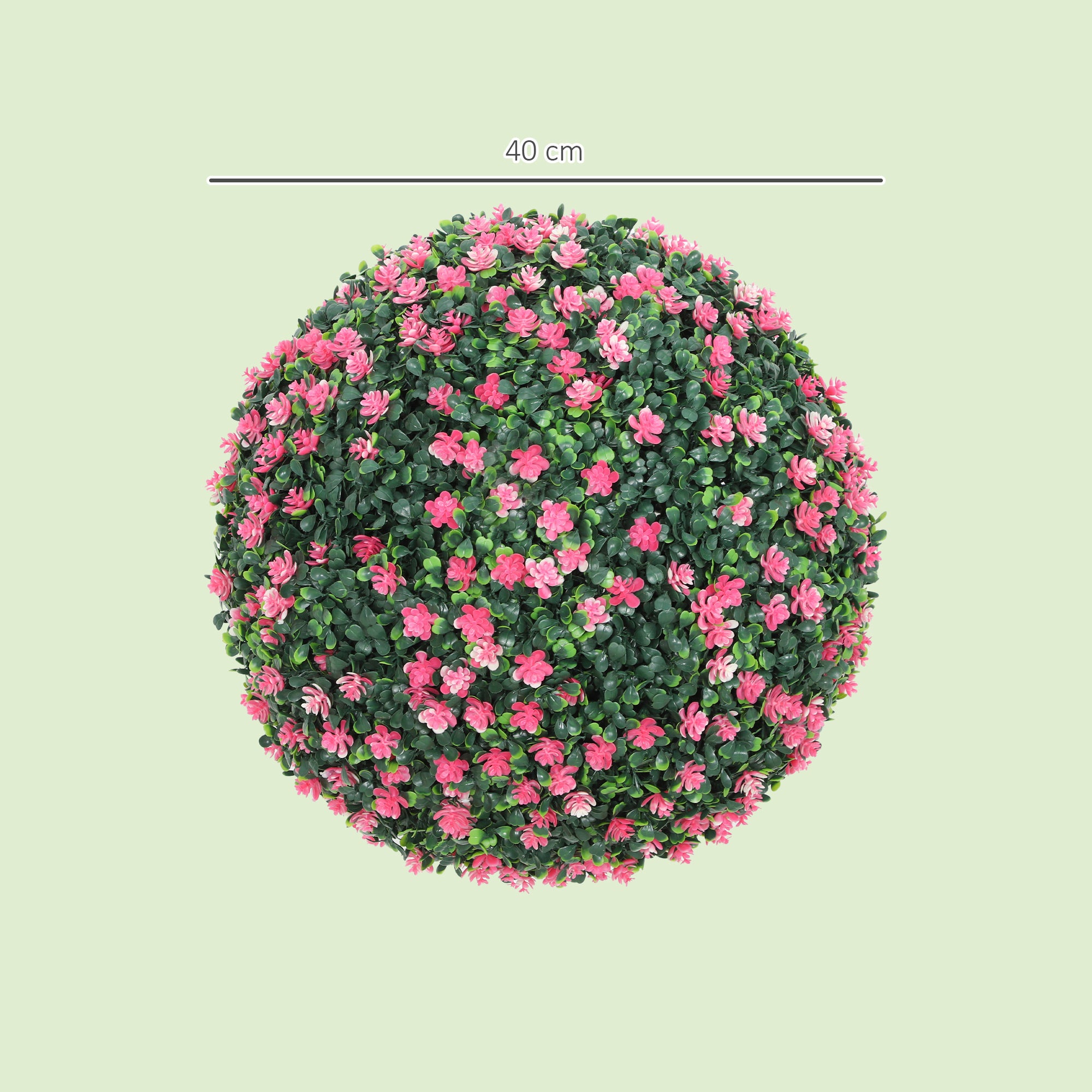 Set of Two Artificial Boxwood Balls Plants - Pink