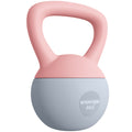 8KG Soft Kettlebell, Kettlebell with Non-Slip Handle for Home Gym, Weight Lifting, Strength Training, Pink/Grey