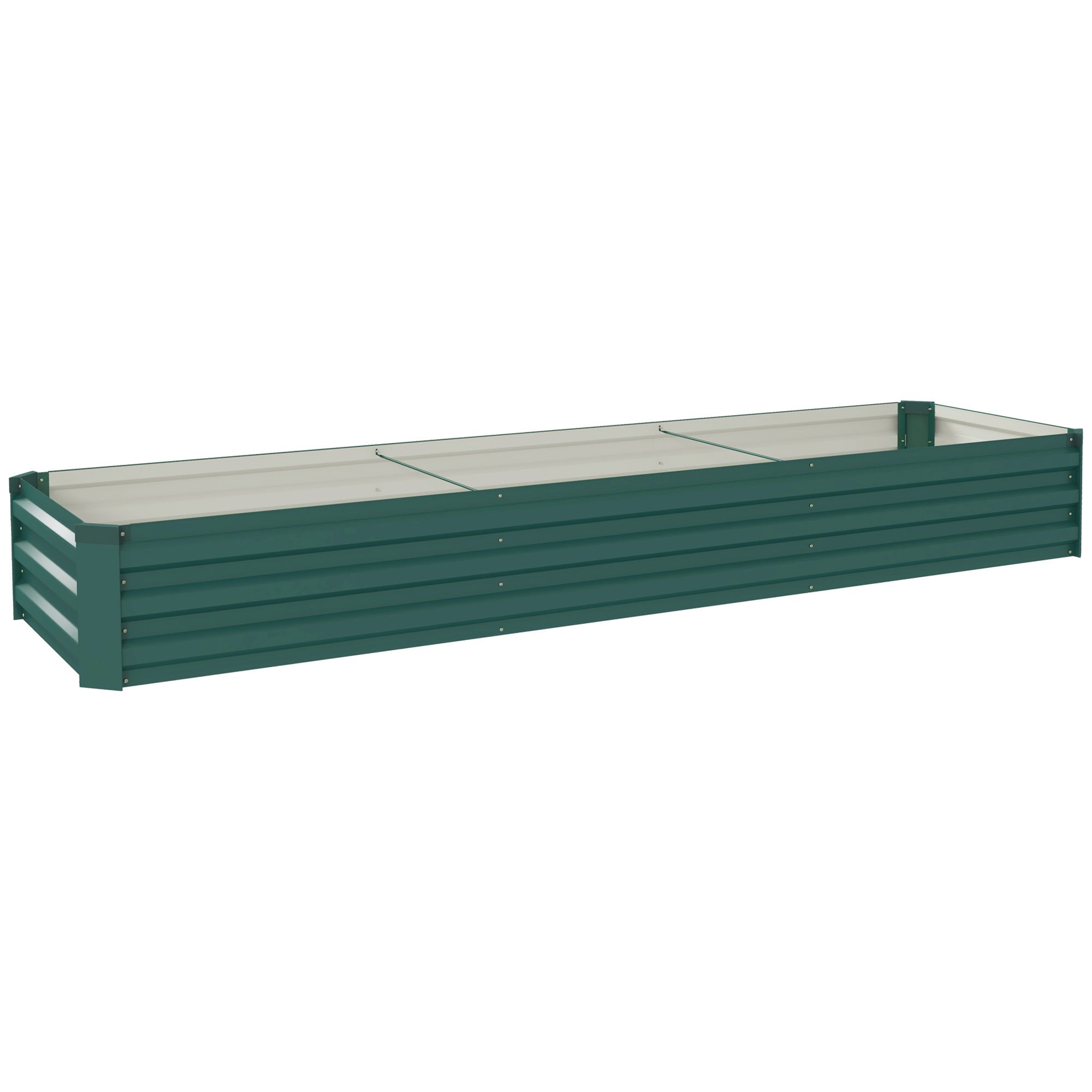 60 x 240cm Galvanised Steel Planter, with Open Bottom