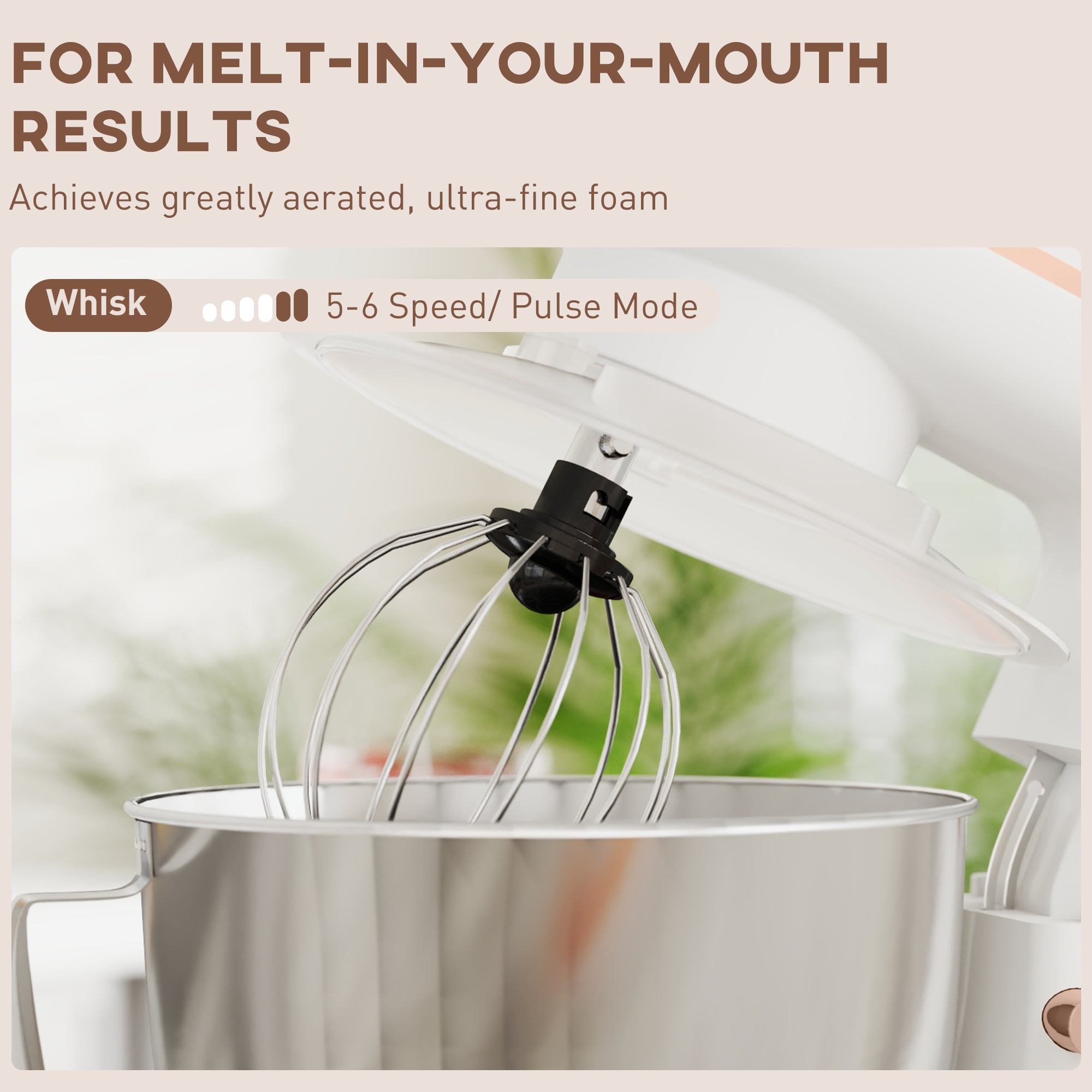 1300W Kitchen Stand Mixer, with Accessories - White